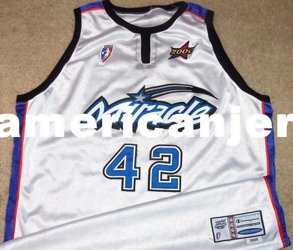 

новая найкша сейлс miracle # 42 2000 команды выпуск чемпион джерси mens vest размер xs-6xl прошитого баскетбольное ncaa, Gray