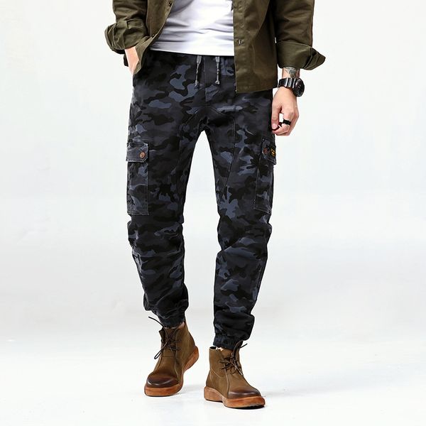 

mens ankle legth pants camouflage hip hop streetwear jogger male trousers large sizes 6xl 5xl 7xl fashion black cargo camo pants