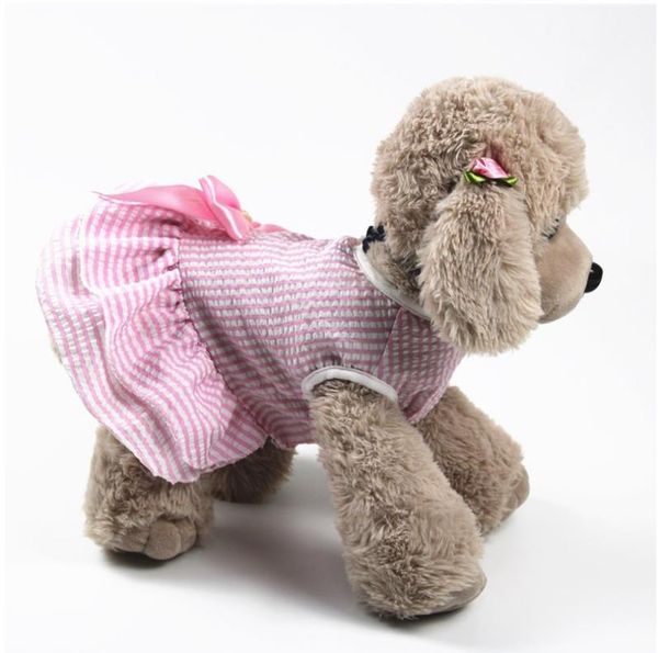 

2020 spring/summer new pet dog dress bow skirt miniature dog teddy cat lovers friend dress pet dress