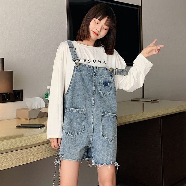 

suitable for short with jeans large size thick legs pear-shaped body and age-reducing wear high waist and large size jeans, Blue
