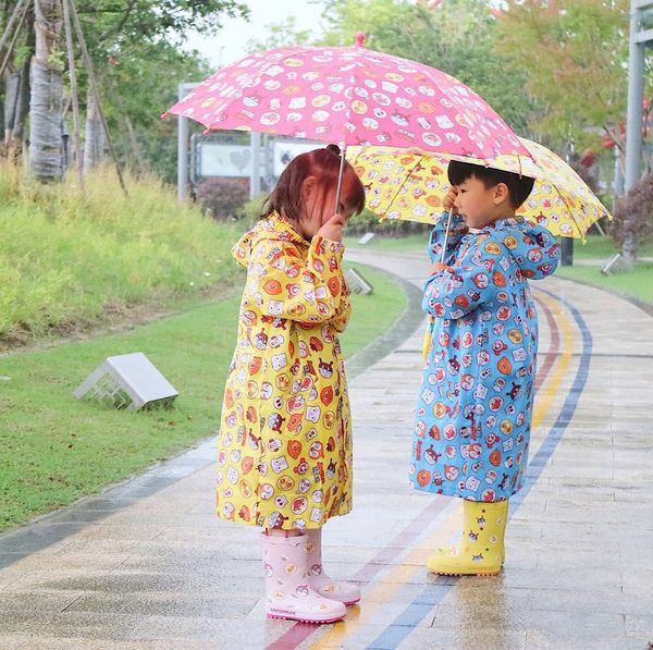 

alxqm japanese cartoon cloak body clothes body clothes face/bag superman children's jumpsuit kindergarten students poncho safety and en, Red;brown