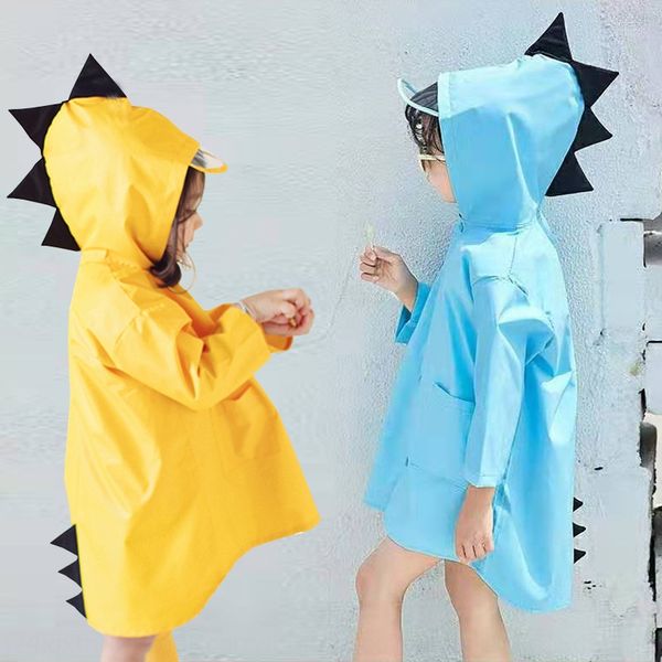 

mw7t5 children's creative raincoat boys and girls kindergarten students children's poncho cloak cloak spring and autumn 2-6 year o, Black
