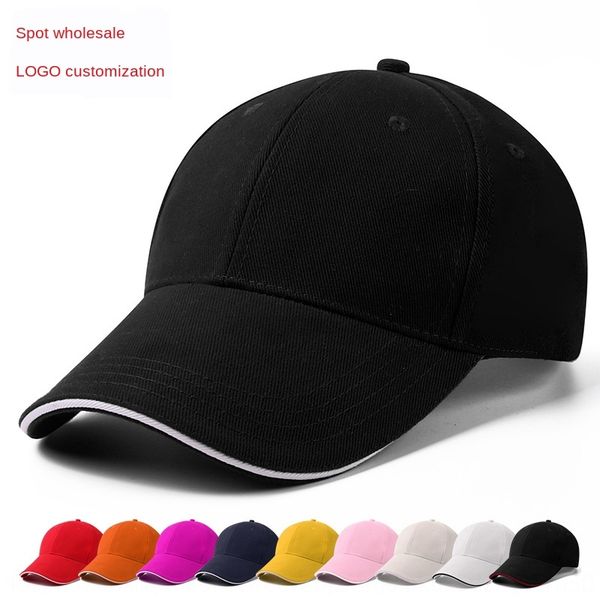 

blank cotton sand baseball embroidered baseball solid color cap embroidery customized advertising cap outdoor student, Blue;gray
