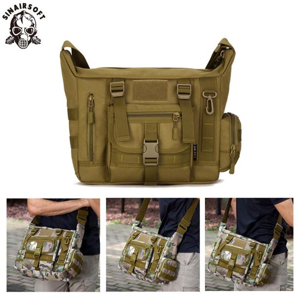

sinairsoft men's over shoulder bag outdoor large 14 inch laphandle men bussiness bags shoulder sport backpack a4 document