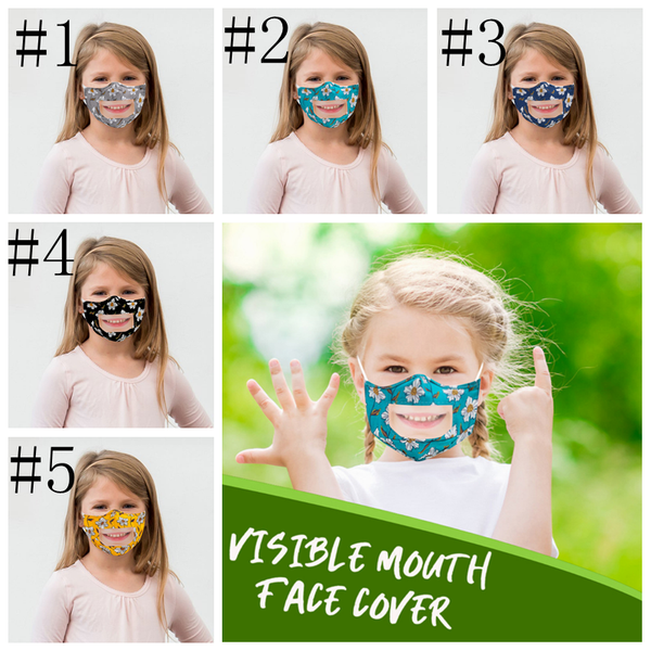 

2020 детей и взрослых маска для лица с transparent clear window видимый lip reading face mask дети цветка маски многоразовые лица