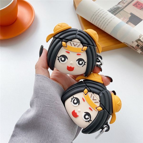 

case for airpods 1 2 cover 3d cute cartoon luban silicone wireless headphone case for airpod case cover earphone accessories