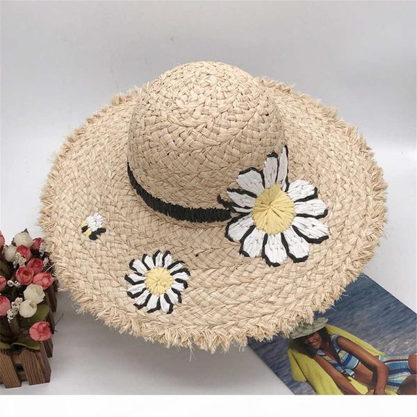 

a daisy beach cap summer fashion street hats beanie for woman adjustable caps womens daisy hat 2 models high quality, Blue;gray