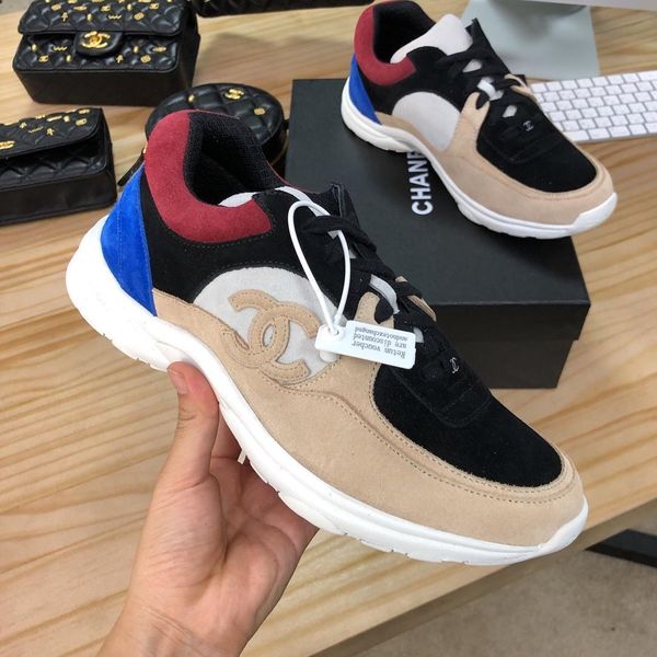 

new1 high-end ladies casual shoes fashion wild ladies sports shoes outdoor comfortable travel shoes original box packaging fast delivery, Black