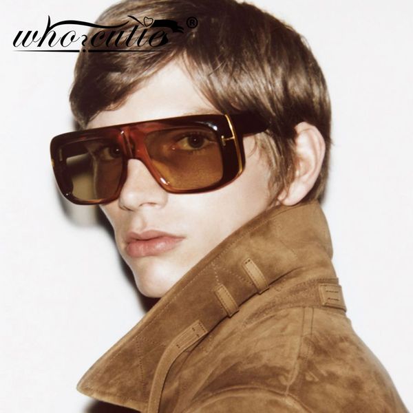 

oversized futuristic sunglasses men women 2019 fashion brand design vintage retro leopard frame flat tom sun glasses s062 y200619, White;black