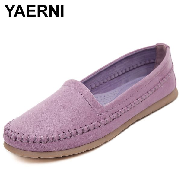 

yaerni women's flats 2020 soft flock loafers slip-on breathable flats spring pregnant women's casual flat heel shoes, Black