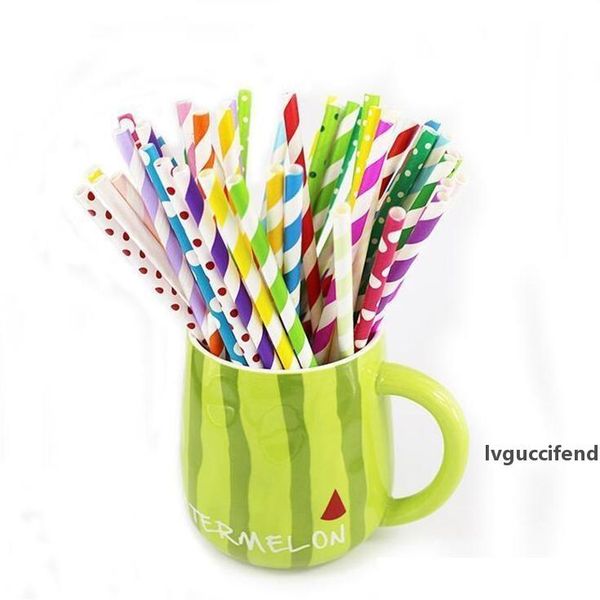 

25piece biodegradable paper straw environmental colorful drinking straw wedding kids birthday party decoration supplies dispette jxw107
