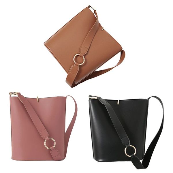 

women ladies bucket crossbody pu leather shoulder bag satchel tote purse handbag messenger lx9f