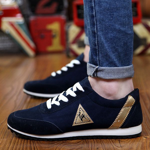 

lightweight men's shoes autumn casual shoes loafers fashion brand designer walking sneakers for men breathable training footwear, Black