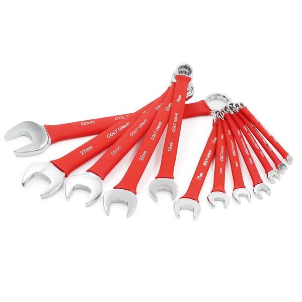 

set of 12 dual-use wrenches flex-head ratcheting combination ratchet spanners set car repair tools