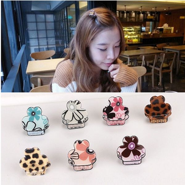 

korean children's clover hair accessories clover small hairpin acrylic hairpin mini bang clip, Slivery;white