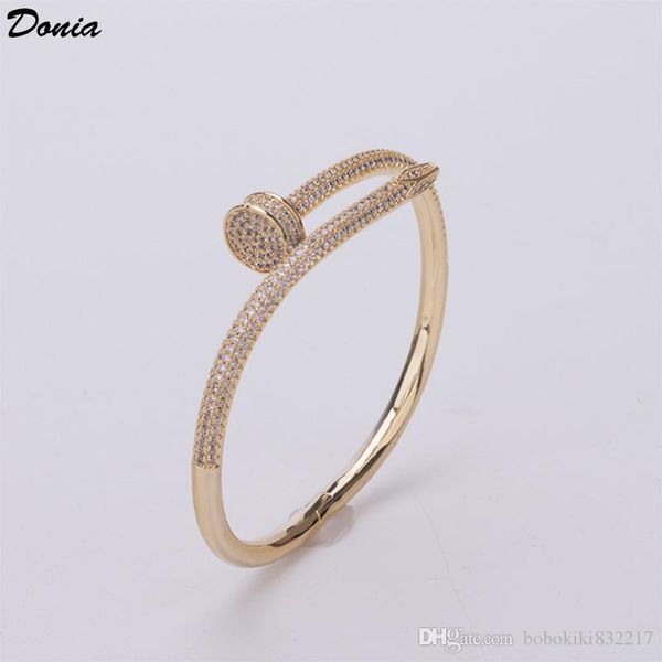 

donia jewelry party european and american fashion card family large classic micro inlaid zirconia bracelet women's bracelet birthday gi, Black