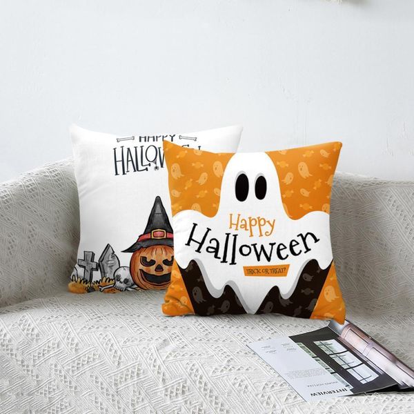 

pillow case 45*45 halloween printed pillow case cover square 45cm*45cm polyester pillowcase home decorative