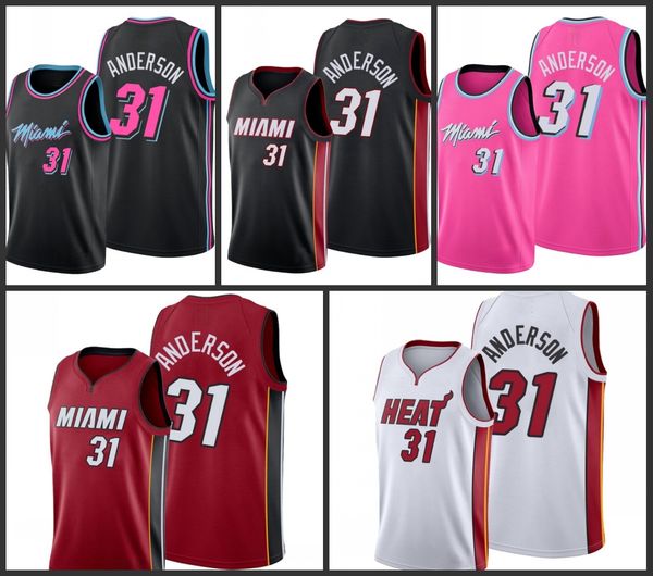 

miami heat ryan anderson men city basketball jersey, Black