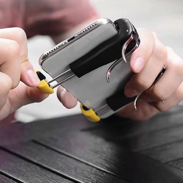 

smart phone mobile gaming trigger for pubg mobile gamepad fire button aim key l1 r1 shooter pubg controller gamepads 613#2