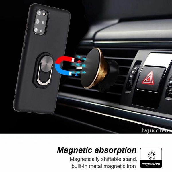 

360 finger ring case for huawei y5p y6p y7p 2020 p40 pro p30 lite magnet suction shockproof car holder soft silicone defender stand covers