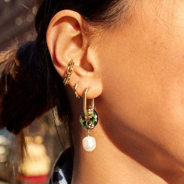 

lady bohemian round resin drop earrings for women mix color ethnic jewelry elegant imitation pearl statement earrings gifts, Silver
