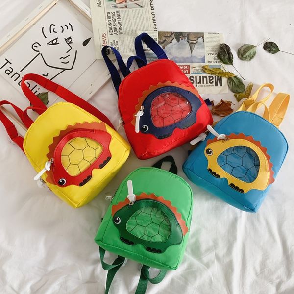 

efmra cartoon little semitransparent children's nylon waterproof 2-7 year old baby bag cartoon little turtle turtle backpack semitransp