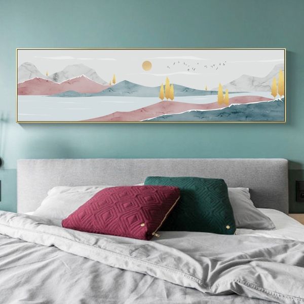 

modern abstract canvas wall art landscape oil painting scandinavian art posters & prints nordic wall pictures home bedroom decoration