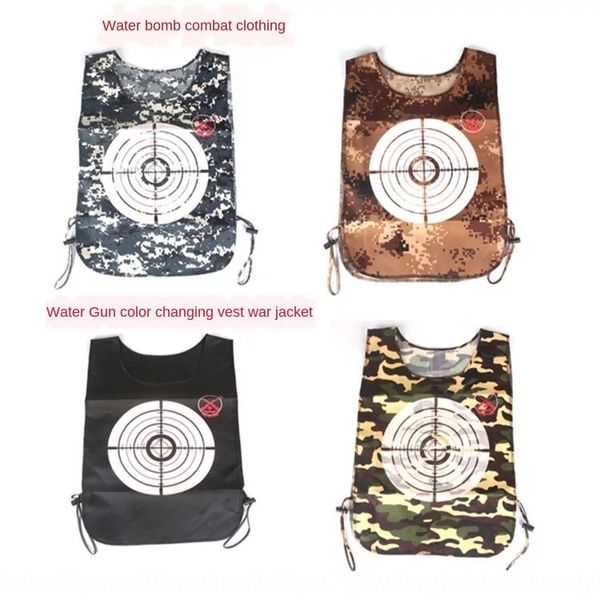 

camouflage vest double-sided water gun combat team clothing water bomb color-changing vest clothing real-life outdoor combat, Gray;blue