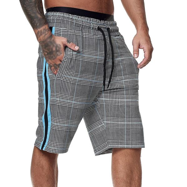 

striped shorts sport shorts bodybuilding running workout fitness pocket, White;black