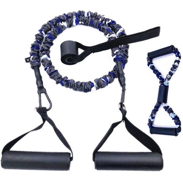 

resistance bands tube set figure 8 exercise cord sport yoga fitness band workout elastic pull rope for body stretch training