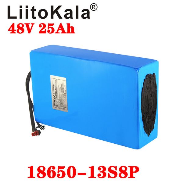 

liitokala 18650 48v 25ah 13s8p lithium battery pack 48v 25ah 1000w electric bicycle battery built in 20a bms t plug