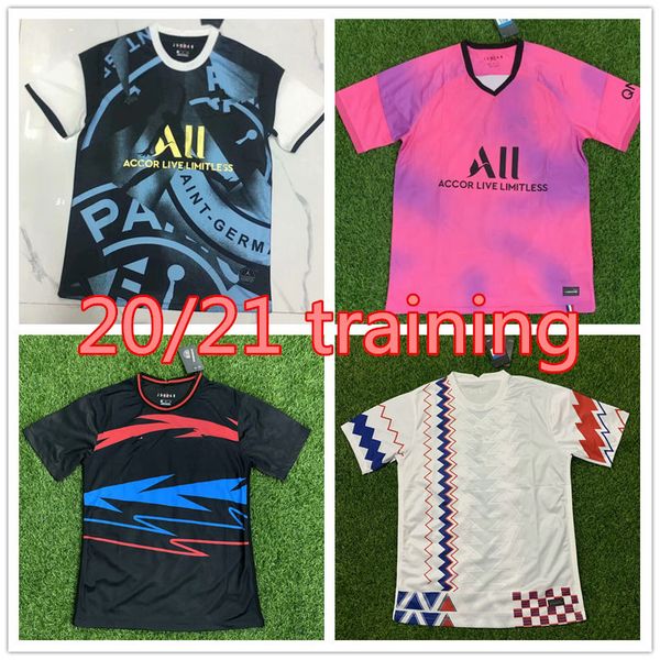 

2020 2021 париж тренировки рубашки mbappe icardi футбол трикотажных изделия 20/21 мужчина неймар jr verratti футбольных рубашек настроенной, Black;yellow