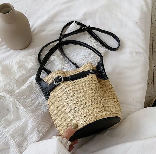

2020 women beach bags new fashion woven bag casual bucket handbags lady travel shoulder bags