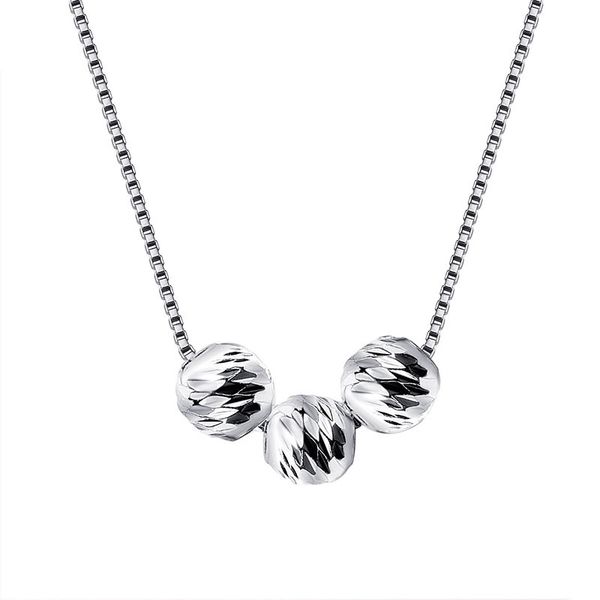 

transfer beads necklace, Silver