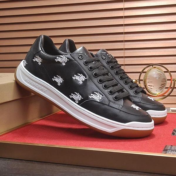 

mens shoes fashion perforated logo leather sneakers luxury sports shoes outdoor london fashion footwears zapatos de hombre mens