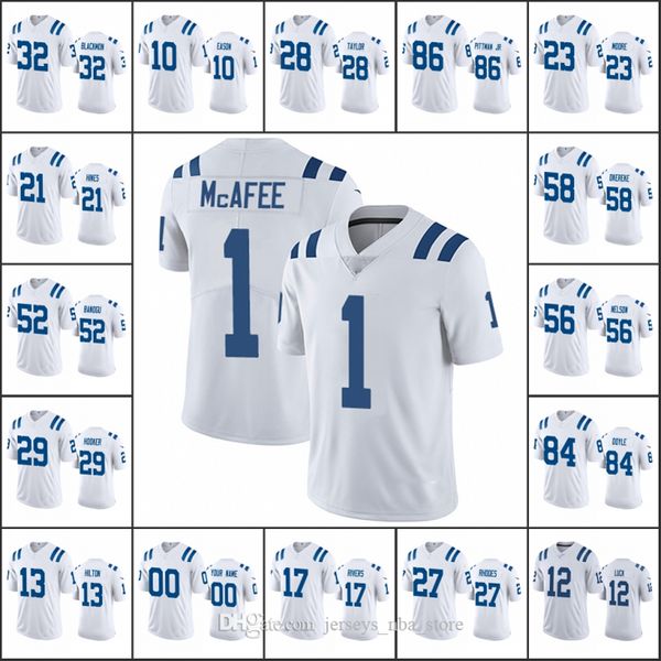 

indianapolis colts men #12 andrew luck 1 pat mcafee 13 t.y. hilton women youth nfl custom white vapor limited jersey, Black;red
