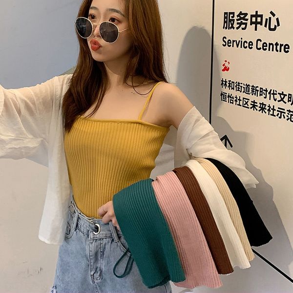 

women's camisole 2020 new shirt mini-machine base shirt hong kong style women's b1155, Camo