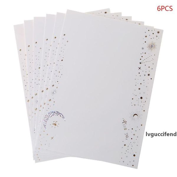 

6pcs/pack starry sky writing letter envelope romantic creative small fresh japanese style letter bag q9qc