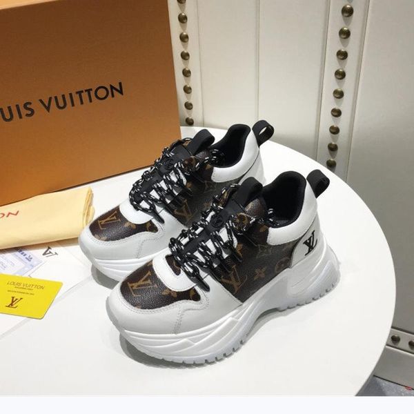 

designer luxury women's casual fashion shoes, women's outdoor casual shoes, leather material, original box 63, Black