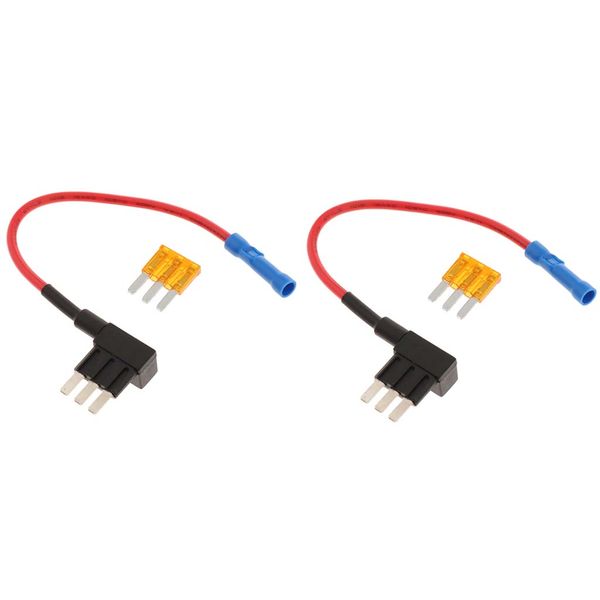 

2pcs atm fuse tap add on dual adapter adapter auto car audio cable connectors