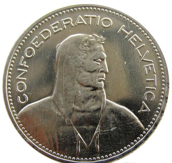 

unc 1948 switzerland (confederation) silver 5 francs (5 franken) nickel plated brass copy coin diameter:31.45mm home2010 jbxrv