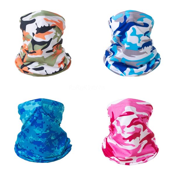 

breathable hiking scarf neck gaiter bandana half face mask headband ice silk face er balaclava scarf camouflage mask#333, Black