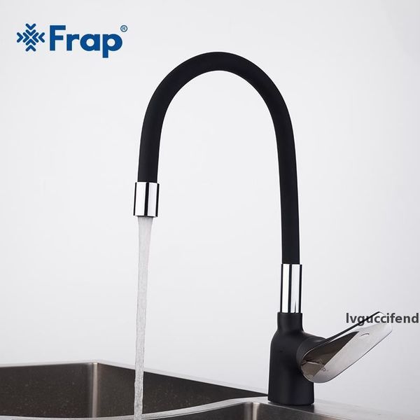 

frap business style black silica gel nose any direction kitchen faucet cold and water mixer torneira cozinha crane f4453-04 t200424