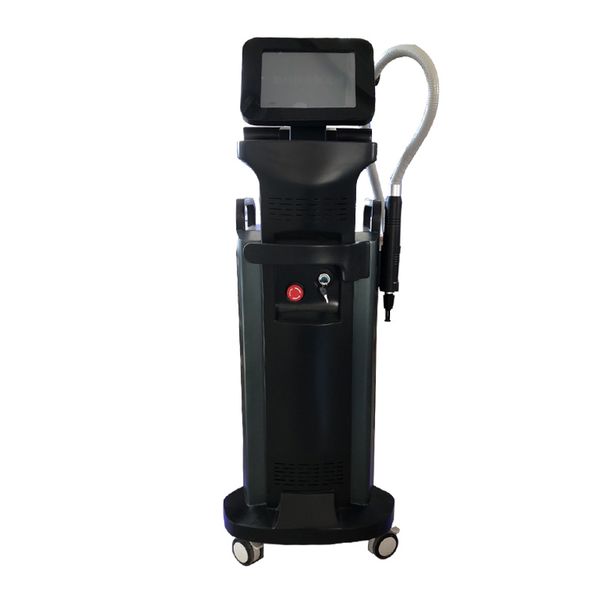 

vertical non-invasive nd yag laser with 6 tips tattoo 755/1064/532/1320 pigment removal machine for salon and spa, Black