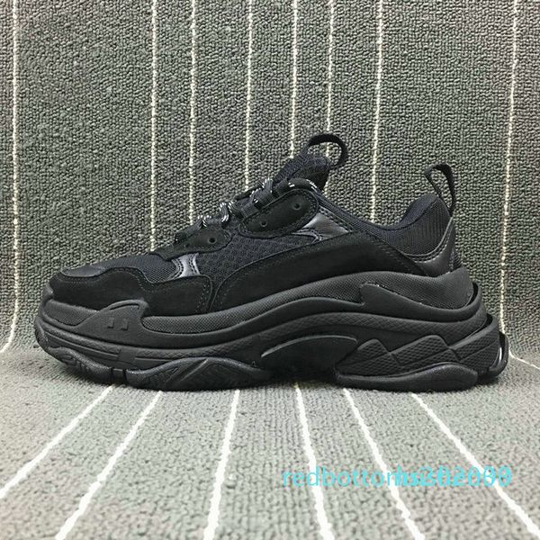 

2019 fashion paris 17fw triple s sneakers triple-s casual dad mens designer shoes combination sports mens trainers chaussures sneakers r03, Black
