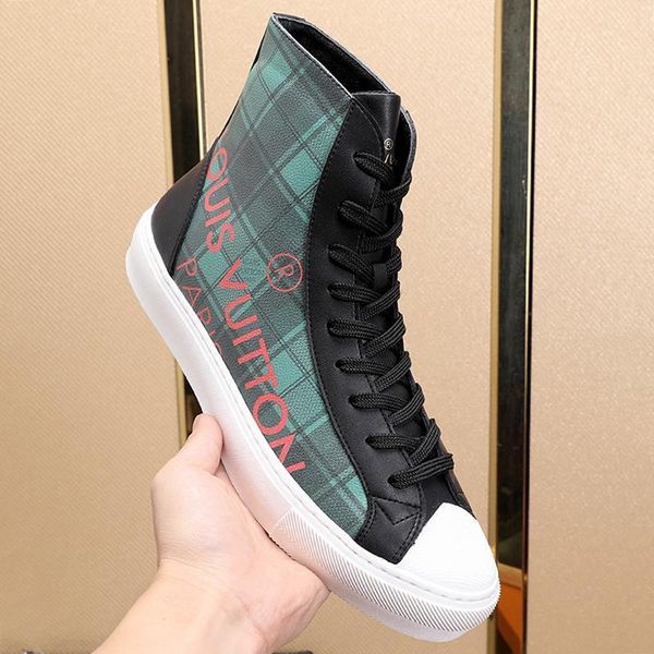 

tattoo sneaker boot men shoes vintage breathable fashion design sports shoes vintage high lace -up style men shoes zapatillas hombre, Black