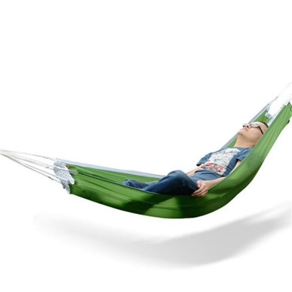 

durable single people fabric hammock outdoor leisure parachute hammock for camping travel ultralight camping tent