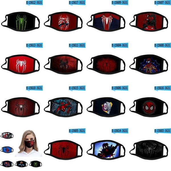 

the amazing spider man 3 3d printing designer face mask cotton reusable face masks out door sport riding masks blvbx bde2011, Black