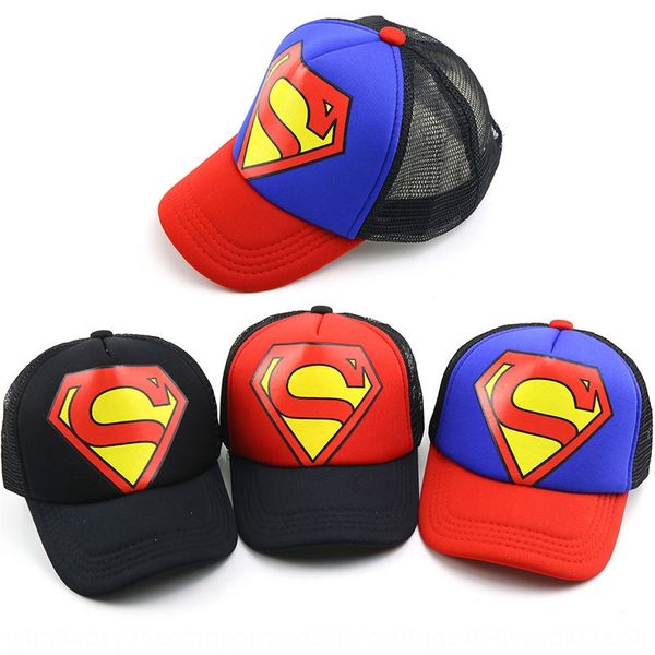 

korean fashionable children's street dance baseball baseball children's net cap cap superman hat t934, Yellow