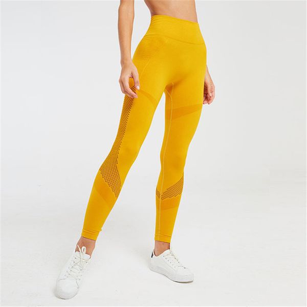 

liscn high waist leggings sport women fitness gym yoga pants push up elastic sportswear running ankle-length breathable tights, White;red